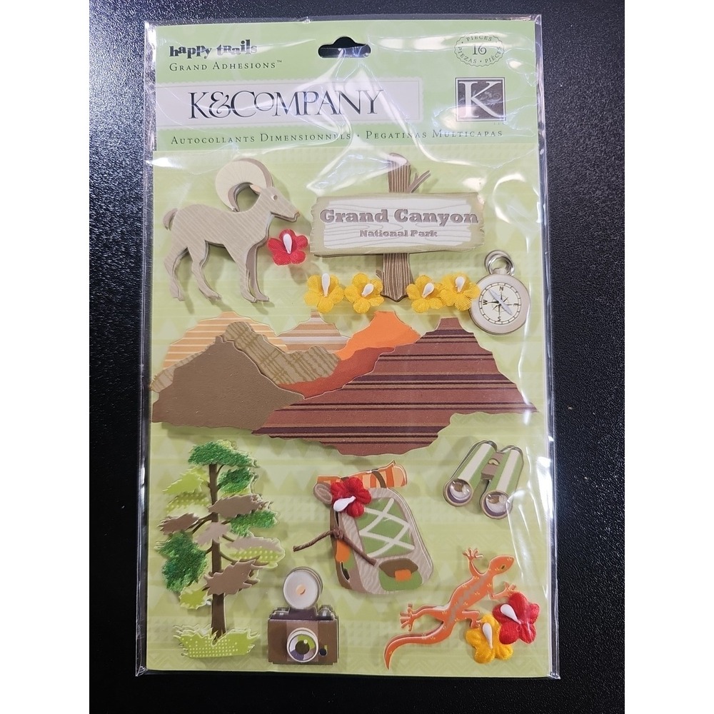 K&Company Grand Adhesions Dimensional Stickers GRAND CANYON NIP